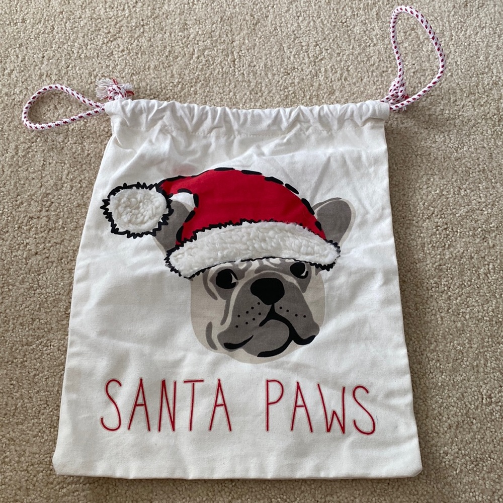 Santa Paws Drawstring bag